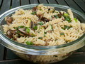 Pasta Fredda mit Speck und Pilzen