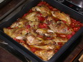 Huhn mit Tomaten aus dem Ofen