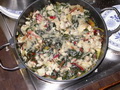 Rotbarschfilet mit Mangold und Lauchzwiebeln